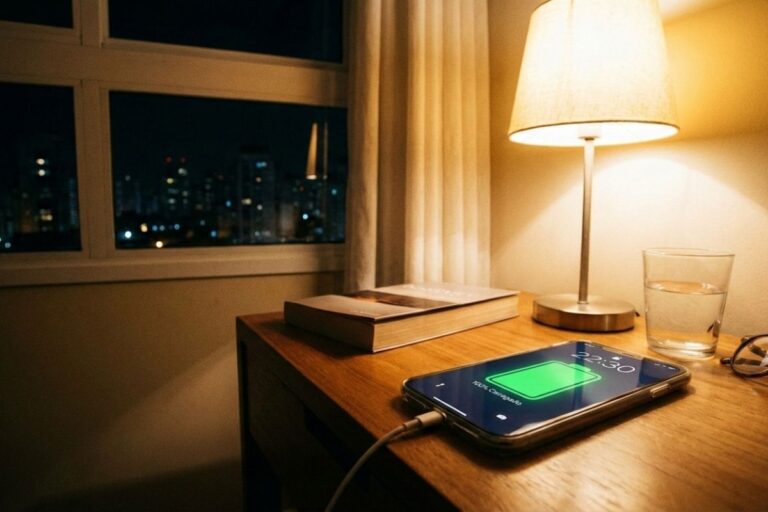 celular carregando a noite toda