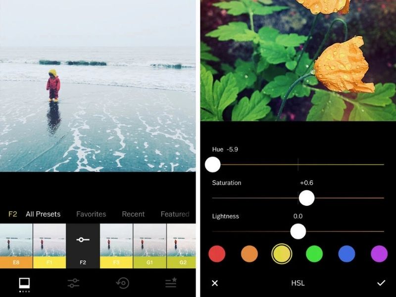 Restauração artística de foto antiga com filtros VSCO
